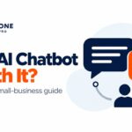 AI chatbot cover showing chat bubbles and a human handover symbol