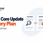 Google core update recovery roadmap with diagnose, improve and measure stages